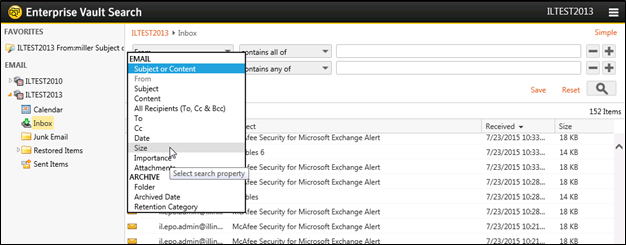 Advanced search features